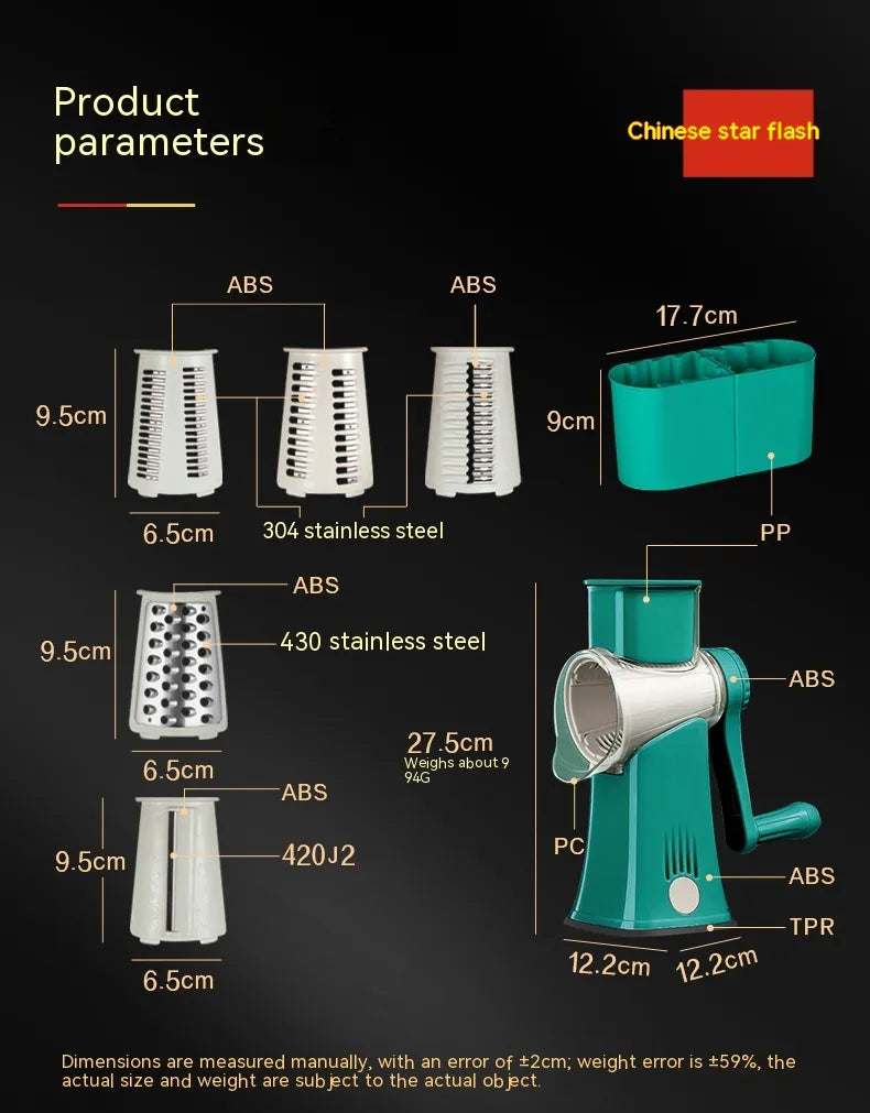 Multi-Function Vegetable Grater Shredder